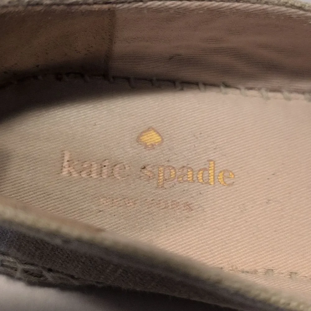 Kate Spade New York Greta Leather Wave Espadrille Flats Size 7